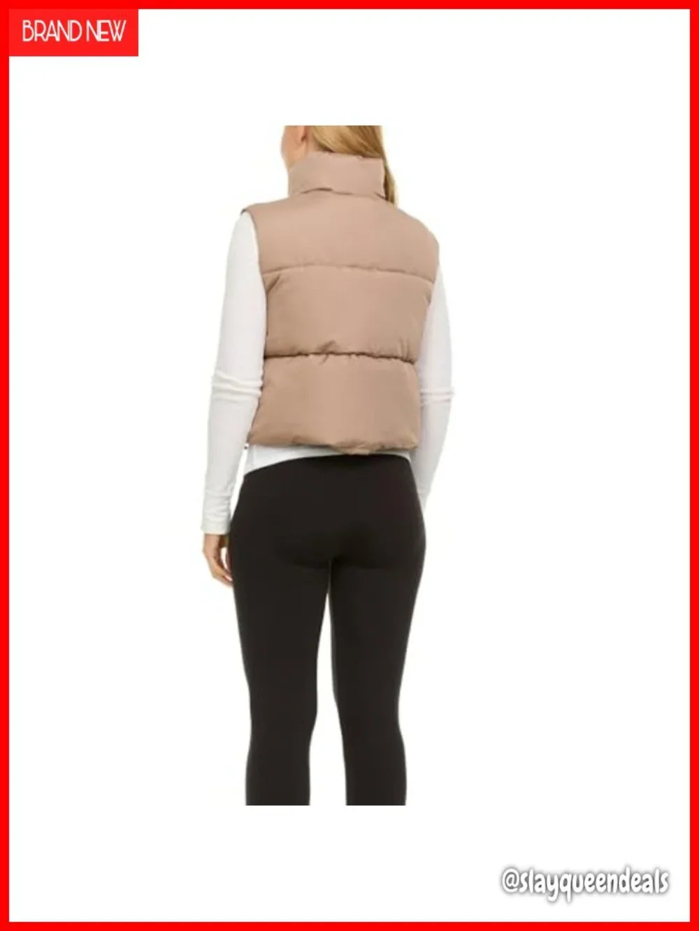 Cropped Puffer Vest for Women - Sleeveless Winter Outerwear Vest